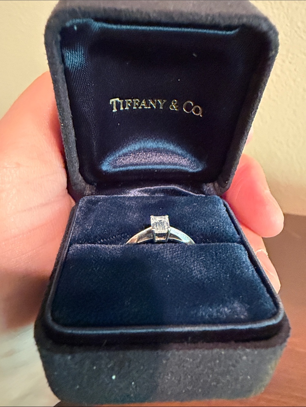 Tiffany & Co. Emerald-Cut Solitaire Ring - Platinum
.39ct - Picture 5 of 8